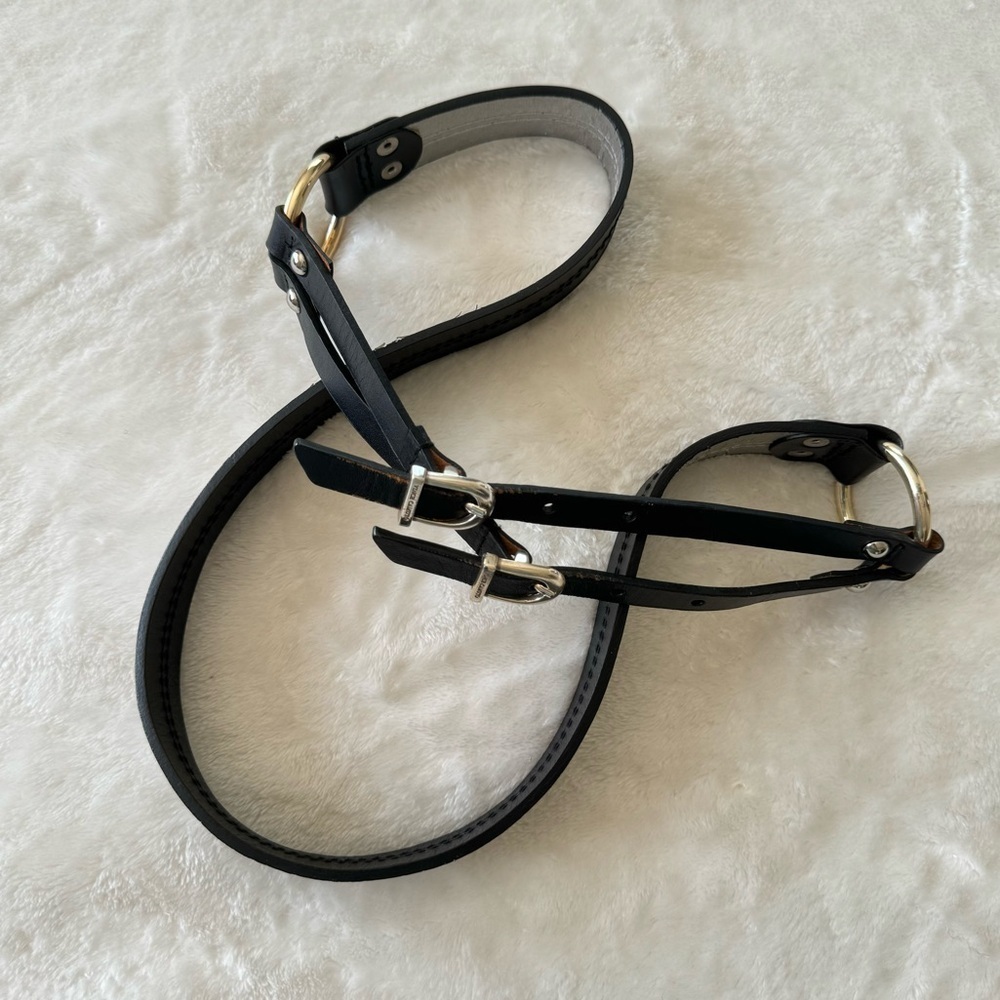 Vince Camuto Double Buckle Thin Belt